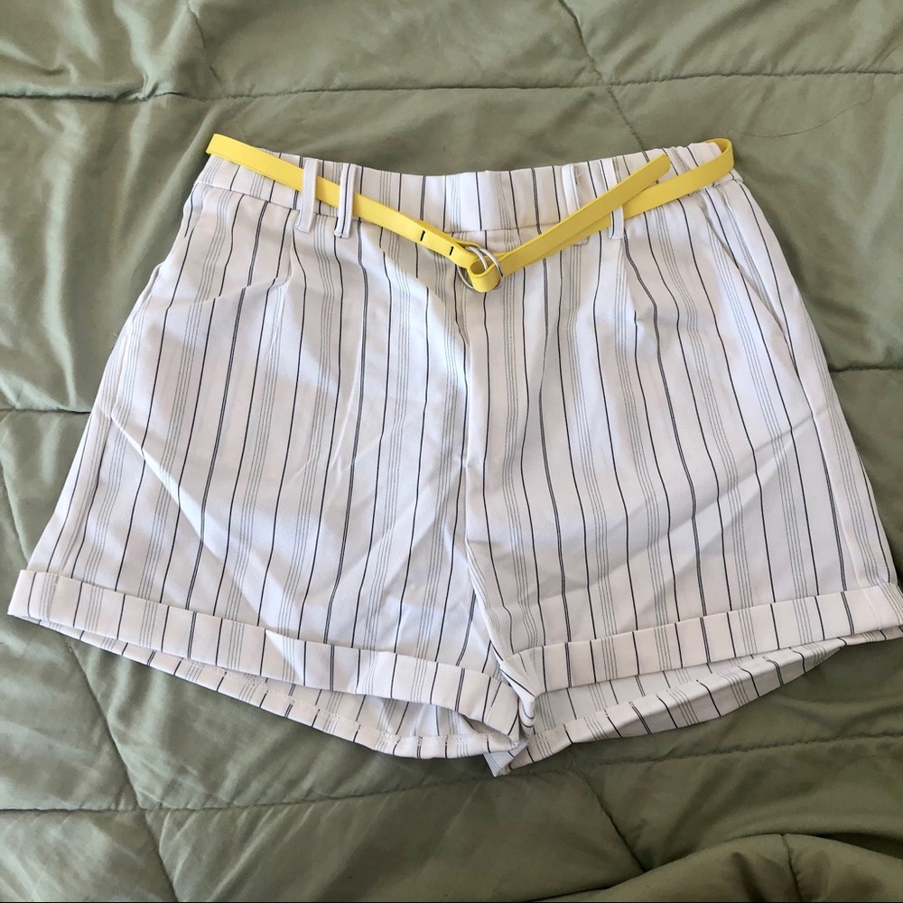 New Forever 21 Striped High Waisted Shorts Size L